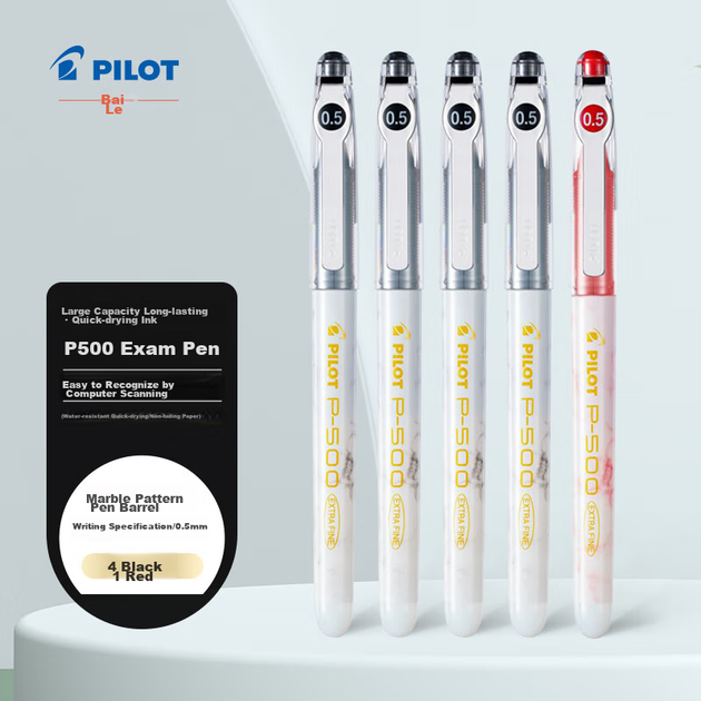 Гелева ручка PILOT P500 Gold Label, ручка для підпису 0,5 мм, кулькова ручка Business Direct Liquid Roller, ручка для студентських іспитів, набір канцелярського приладдя високої якості, 4 чорних та 1 червона, 5 ручок - Фото 4 Гелева ручка PILOT P500 Gold Label, ручка для підпису 0,5 мм, кулькова ручка Business Direct Liquid Roller, ручка для студентських іспитів, набір канцелярського приладдя високої якості, 4 чорних та 1 червона, 5 ручок - изображение 4