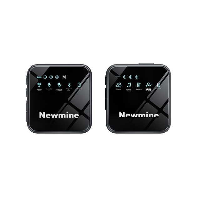 Беспроводной петличный микрофон Newmine MC206, оборудование для прямых трансляций и записи для стримеров, уличная аудиозапись коротких видеороликов, микрофон для караоке Douyin, профессиональный петличный микрофон с шумоподавлением, аудиорекордер One-To - изображение 10