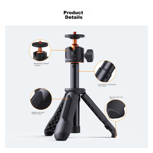 Штатив-монопод Zhuoer 2-в-1 для DJI Osmo Pocket 3/4 телескопічний алюмінієвий - зображення 2