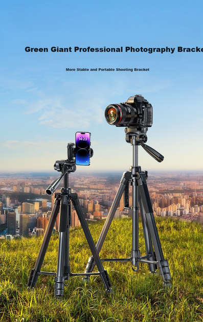 Штатив Llano для DSLR/бездзеркальних камер/смартфонів професійний, для DJI Pocket 3/Fuji/Nikon/Sony - зображення 5