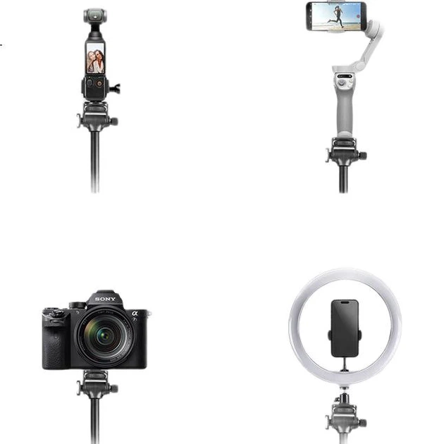 Штатив YUNTENG алюмінієвий висувний 1.7 м з Bluetooth-пультом, для DJI Osmo Pocket - Фото 3 Штатив YUNTENG алюмінієвий висувний 1.7 м з Bluetooth-пультом, для DJI Osmo Pocket - зображення 3