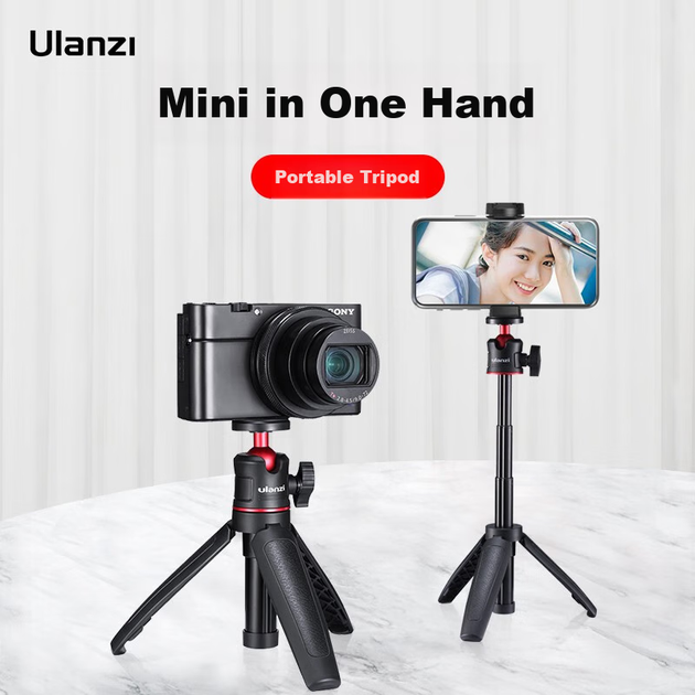 Комплект Ulanzi Vlog мини-штатив+держатель+селфи-палка, для трансляций - Фото 2 Комплект Ulanzi Vlog мини-штатив+держатель+селфи-палка, для трансляций - изображение 2