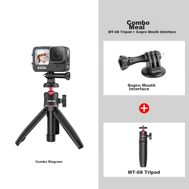 Штатив Ulanzi MT-08 для GoPro и DJI Action, настольный, черный - изображение 2
