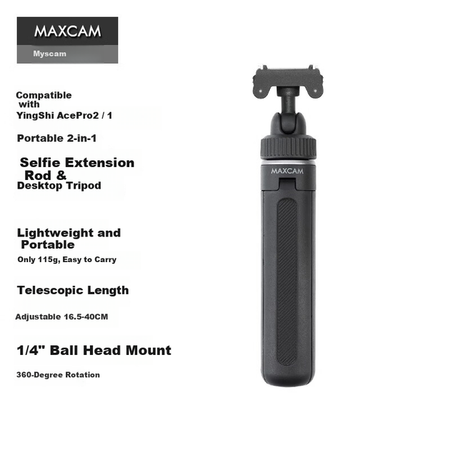 Монопод MAXCAM для екшн-камер Insta360 Ace Pro 1/2 з настільною підставкою - зображення 5