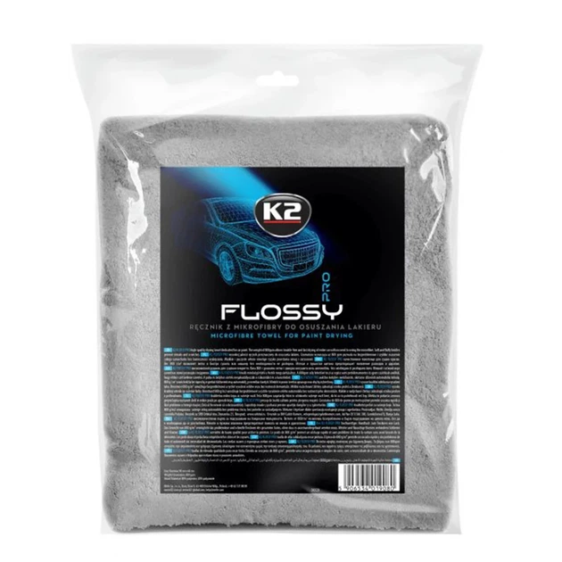 Полотенце K2 Flossy PRO микрофибра для сушки лакокрасочной поверхности 90 x 60 см (D0220) - изображение 2