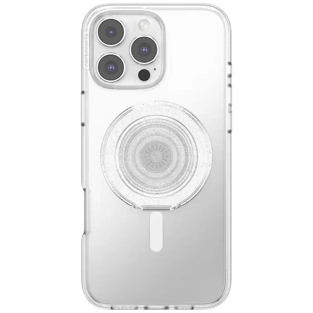 Тримач PopSockets Kick-Out Grip Glitter Clear (840473353346) - Фото 4 Тримач PopSockets Kick-Out Grip Glitter Clear (840473353346) - зображення 4