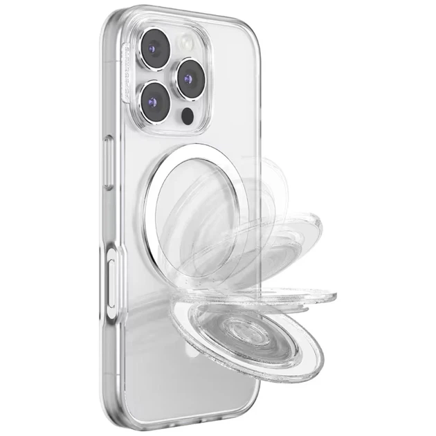 Тримач PopSockets Kick-Out Grip Glitter Clear (840473353346) - Фото 11 Тримач PopSockets Kick-Out Grip Glitter Clear (840473353346) - зображення 11