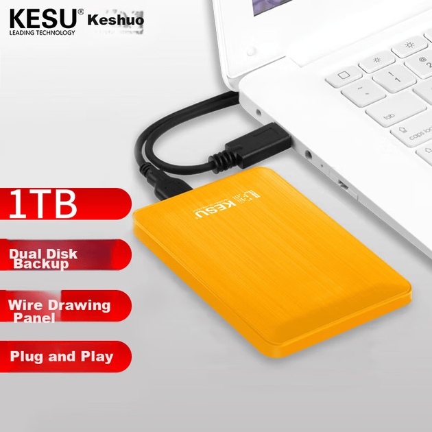 Жесткий диск внешний KESU 1 ТБ портативный USB 3.0, 2.5" - Фото 7 Жесткий диск внешний KESU 1 ТБ портативный USB 3.0, 2.5" - изображение 7