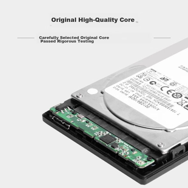 Портативний жорсткий диск Lenovo 2 ТБ, USB 3.0, 2,5-дюймовий, механічний жорсткий диск, високошвидкісна передача даних, стабільний та довговічний (F308 Classic), чорний колір для бізнесу - изображение 4