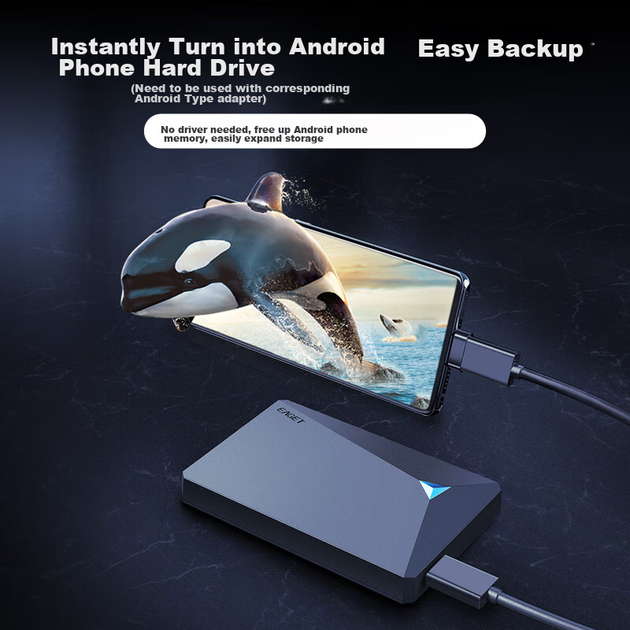 Диск жесткий портативный EAGET G20C 1 ТБ, USB 3.0, шифрование, 2.5", черный - изображение 3