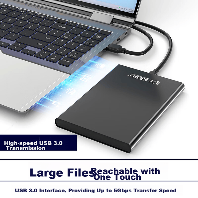 Диск KESU 2 ТБ портативный USB 3.1, 2.5" - изображение 3