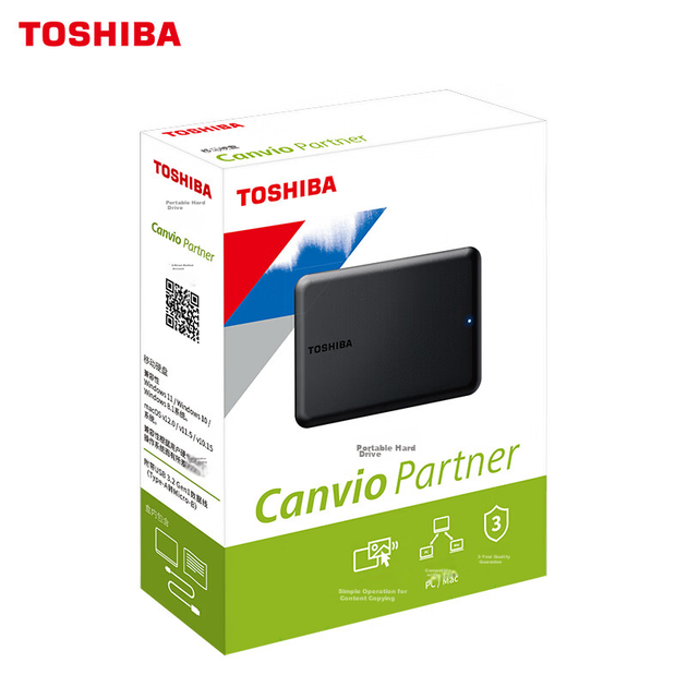 Жесткий диск Toshiba Partner 2TB HDTB520YK3AB 2.5" USB 3.2 Gen 1 External Black - изображение 8