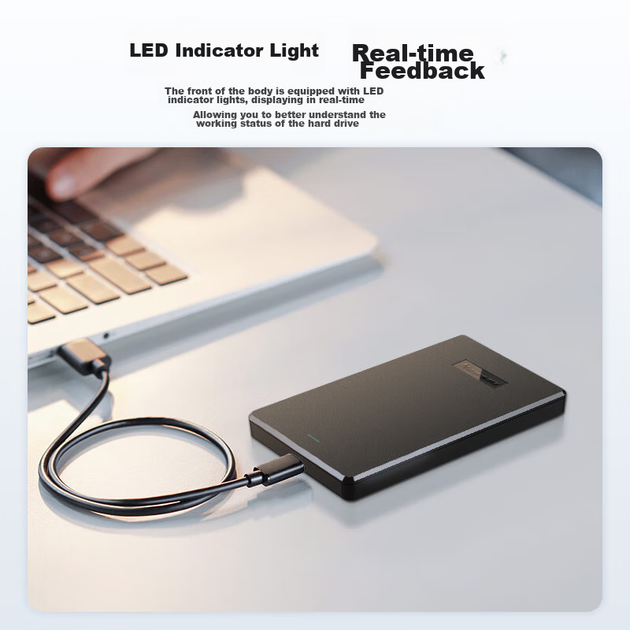 Зовнішній жорсткий диск Newsmy 1 ТБ, механічний, Xingyun Plastic Series, USB 3.0, 2,5 дюйма, зоряно-чорний, масивне сховище, резервне копіювання фото та відео, резервне копіювання офісних даних - Фото 6 Зовнішній жорсткий диск Newsmy 1 ТБ, механічний, Xingyun Plastic Series, USB 3.0, 2,5 дюйма, зоряно-чорний, масивне сховище, резервне копіювання фото та відео, резервне копіювання офісних даних - изображение 6