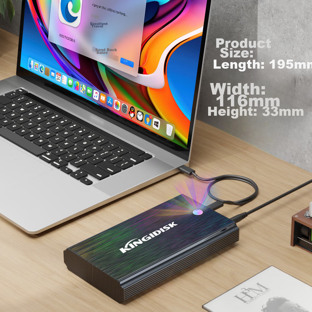 Диск жесткий портативный Heijiachong (KINGIDISK) Phantom 4 ТБ, 3.5", Type-C 3.1 - изображение 2