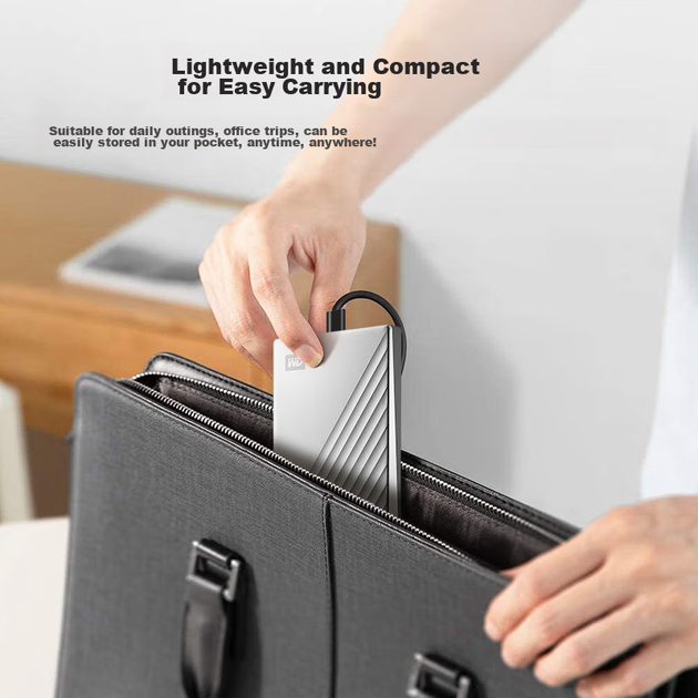 Диск жорсткий зовнішній Western Digital Ultra 1 ТБ Type-C, 2.5 дюйма, сріблястий - зображення 6
