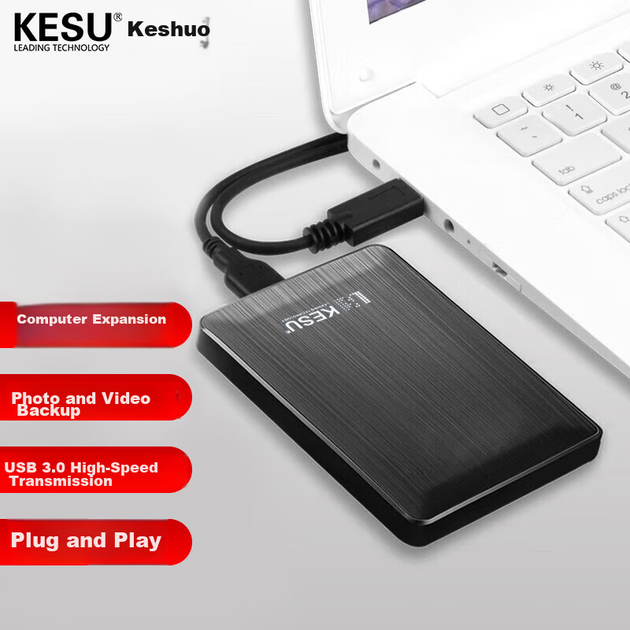 Диск KESU K1-Fashion зовнішній 320ГБ із шифруванням, USB, 2.5", чорний - зображення 5