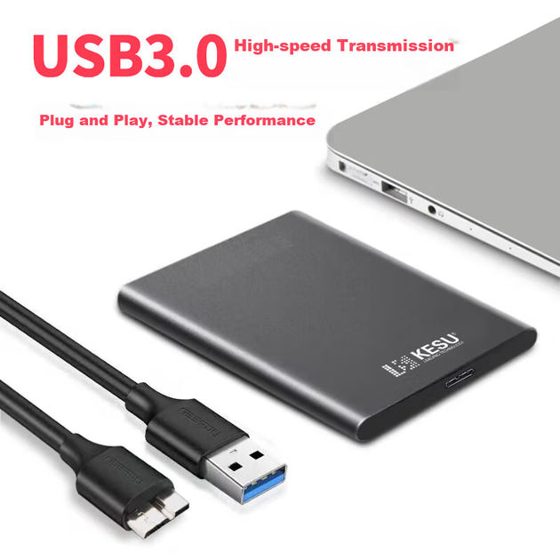 Жесткий диск Kesu K201 1TB Dual Backup 2.5" USB 3.0 External Grey - изображение 7