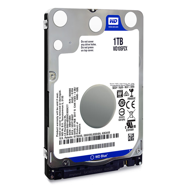 Жесткий диск Western Digital Blue WD10SPZX 1 ТБ SATA 5400 об/мин, 2.5 дюйма, 7 мм - изображение 2