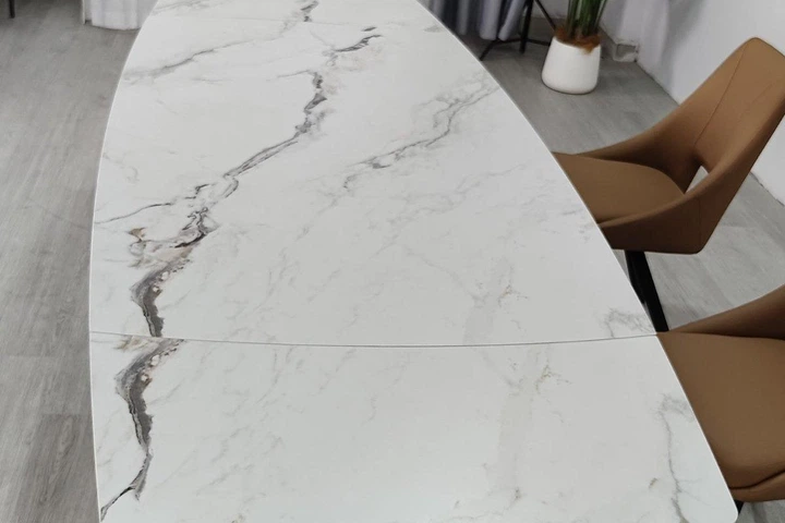 Стіл EDMUND CERAMIC 160(240)*90 білий мат/чорний - изображение 10