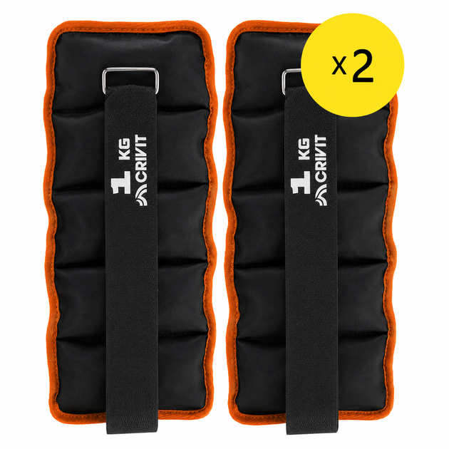 Обважнювачі-манжети для ніг та рук Crivit 2 x 1 кг Black (R4839131820250) - изображение 3