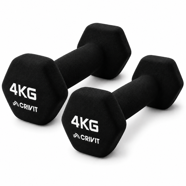 Гантелі вінілові Crivit 2 x 4 кг Black (R4838131820250) - изображение 6