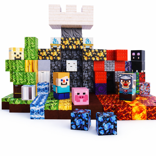 Магнитный конструктор Minecraft 150 шт по игре Майнкрафт Magnetic Крепость Mk001022 - изображение 4