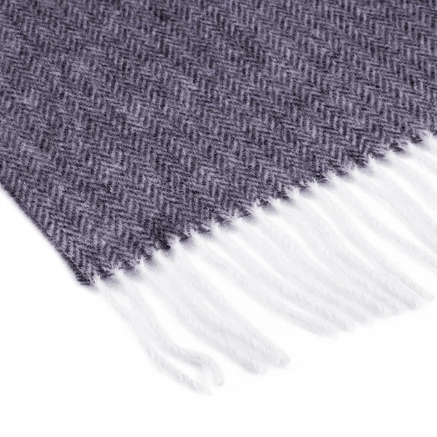 Плед 100% вовна Lambswool 140x200 см Темно-сірий - Фото 2 Плед 100% вовна Lambswool 140x200 см Темно-сірий - зображення 2