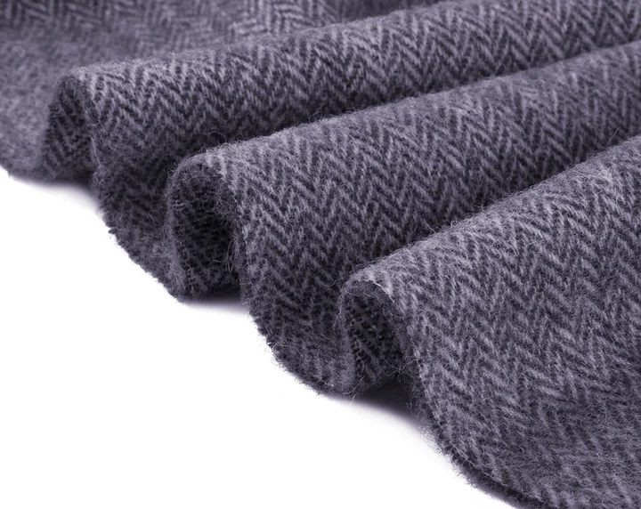 Плед 100% вовна Lambswool 140x200 см Темно-сірий - Фото 3 Плед 100% вовна Lambswool 140x200 см Темно-сірий - зображення 3