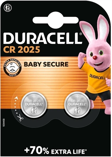 Батарейка літієва DURACELL CR2025, на блістері 2шт - зображення 3