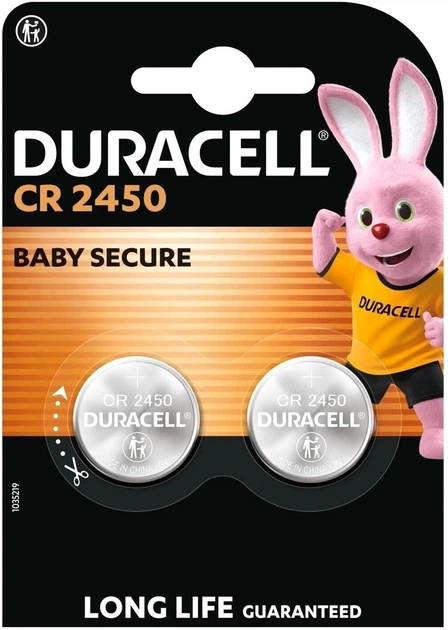 Батарейка літієва DURACELL 2450, на блістері 2шт - зображення 3