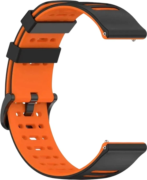 Силиконовый Ремешок DuoLine (22 мм) Black Orange (45204-54) - изображение 2