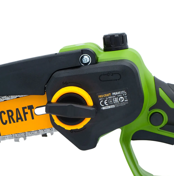 Акумуляторна пила Procraft PKA45 ланцюгова мініпила сучкоріз безщіткова садова для дерева обрізання гілок розпилювання дощок брусу заготівлі дров 20 В 2 А·год шини 6 8 дюймів автоматичне змащення безключове натягування - Фото 10 Акумуляторна пила Procraft PKA45 ланцюгова мініпила сучкоріз безщіткова садова для дерева обрізання гілок розпилювання дощок брусу заготівлі дров 20 В 2 А·год шини 6 8 дюймів автоматичне змащення безключове натягування - зображення 10