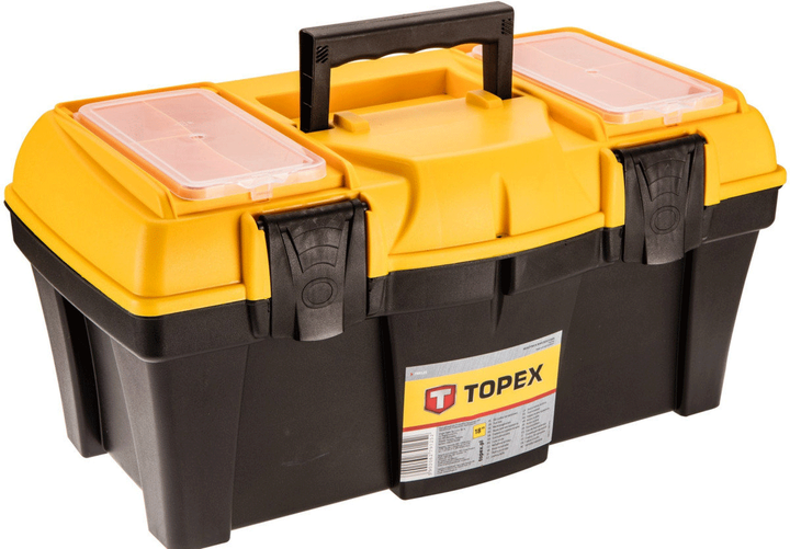 Скриня для інструменту TOPEX з пластиковими замками і лотком 18" (440x220x220 мм) - Фото 1 Скриня для інструменту TOPEX з пластиковими замками і лотком 18" (440x220x220 мм) - изображение 1