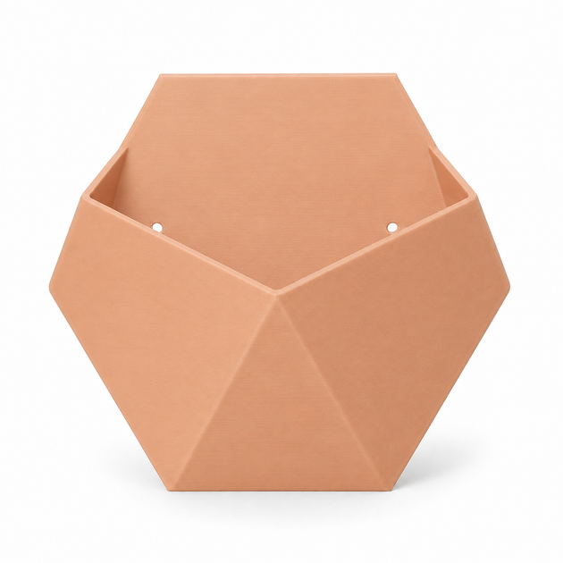 Настінне пластикове кашпо Hexagon для сукулентів і міні-рослин, 204×180×60 мм - Фото 1 Настінне пластикове кашпо Hexagon для сукулентів і міні-рослин, 204×180×60 мм - зображення 1
