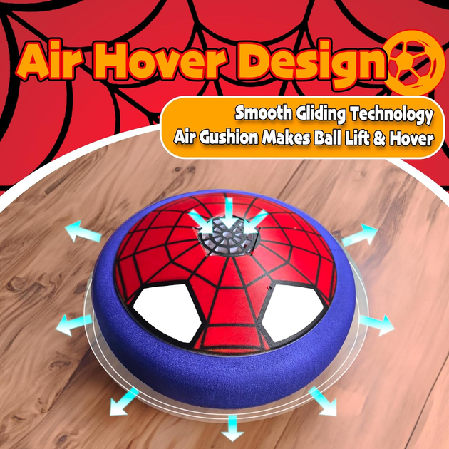 Літаючий футбольний м'яч Hover Ball для дітей, LED-підсвітка, повітряна подушка, м'який бампер, іграшка 4–10 років - зображення 4