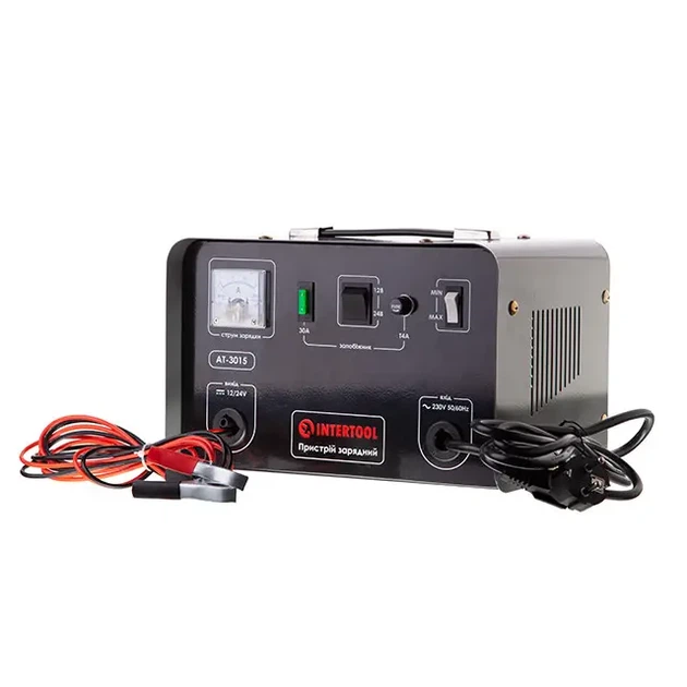Зарядний пристрій для акумулятора INTERTOOL AT-3015 12/24 В, 30 А, 20–400 А·год, 600 Вт - изображение 5