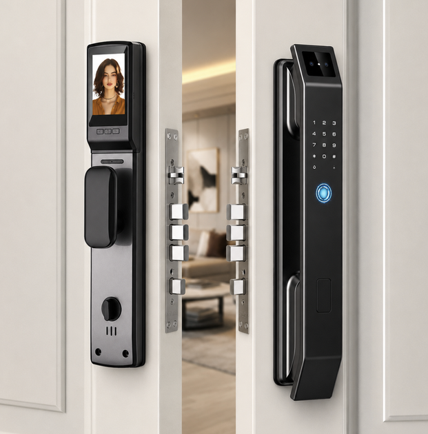 Умный дверной замок LOCK97 с 3D Face ID Электронная система контроля доступа с камерой Биометрическое Wi-Fi устройство со сканером отпечатка пальца Бесключевое решение для квартиры дома офиса - изображение 5