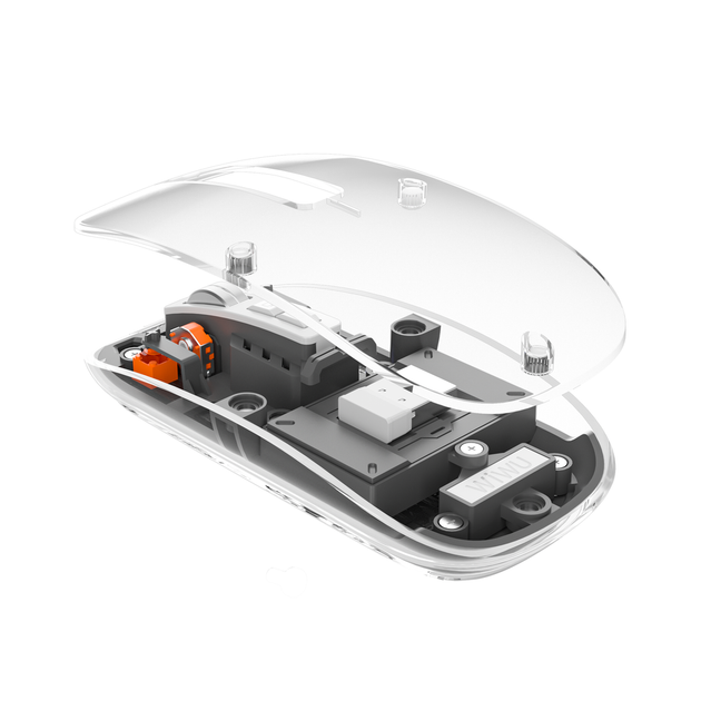 Миша бездротова безшумна WIWU WM105 Crystal Bluetooth + 2.4 ГГц, 5 кнопок, 2400 dpi, RGB-підсвітка Grey - Фото 4 Миша бездротова безшумна WIWU WM105 Crystal Bluetooth + 2.4 ГГц, 5 кнопок, 2400 dpi, RGB-підсвітка Grey - изображение 4