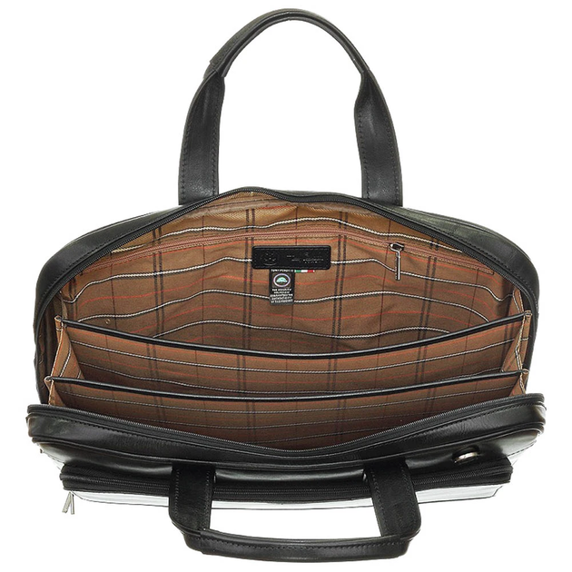Чёрная кожаная деловая сумка TONY PEROTTI Italico 9152 nero - Фото 2 Чёрная кожаная деловая сумка TONY PEROTTI Italico 9152 nero - изображение 2