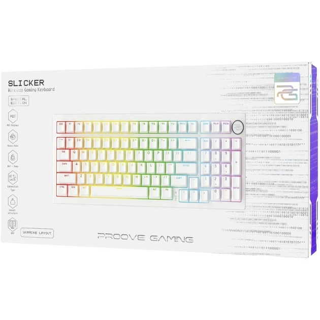 Бездротова клавіатура Proove Gaming Slicker Special Edition (Ukraine Layout) black/purple - изображение 2