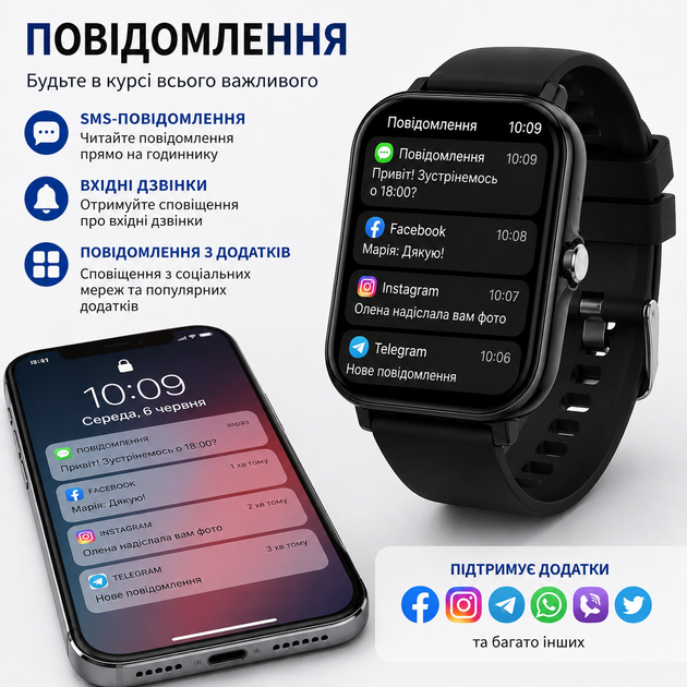 Смартгодинник Y13 Pro Max з Bluetooth-дзвінками, пульсометром, SpO₂ та моніторингом сну, чорний - изображение 4