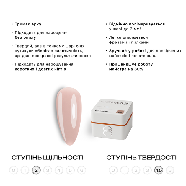Гель моделирующий Gémely Fast Builder Gel №003 30 мл - изображение 2