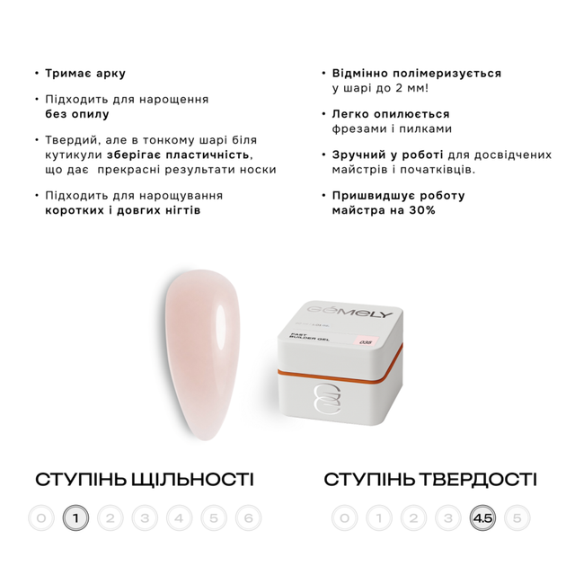 Гель моделирующий Gémely Fast Builder gel №035 15 мл - изображение 2