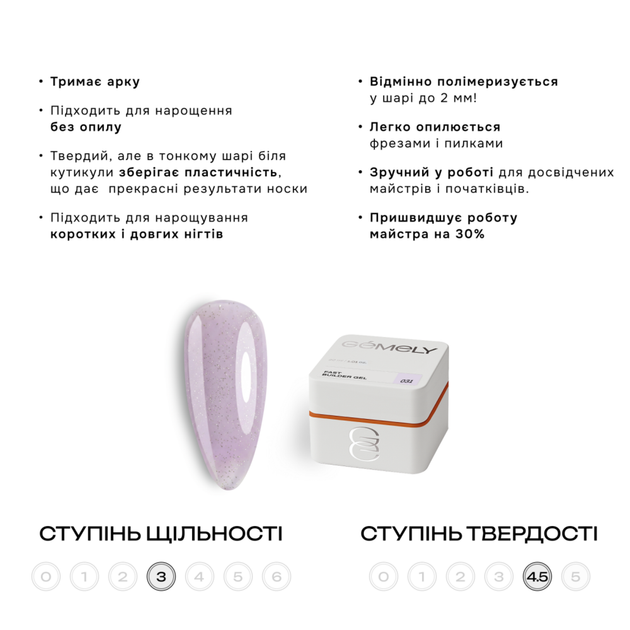 Гель моделирующий Gémely Fast Builder gel №031 15 мл - изображение 2