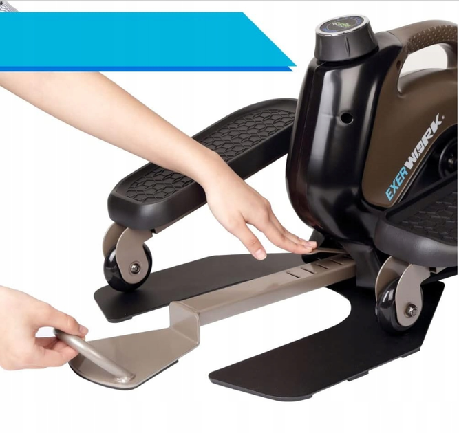 Эллиптический тренажер Exerpeutic 900E ExerWork компактный магнитный до 200 кг - изображение 8