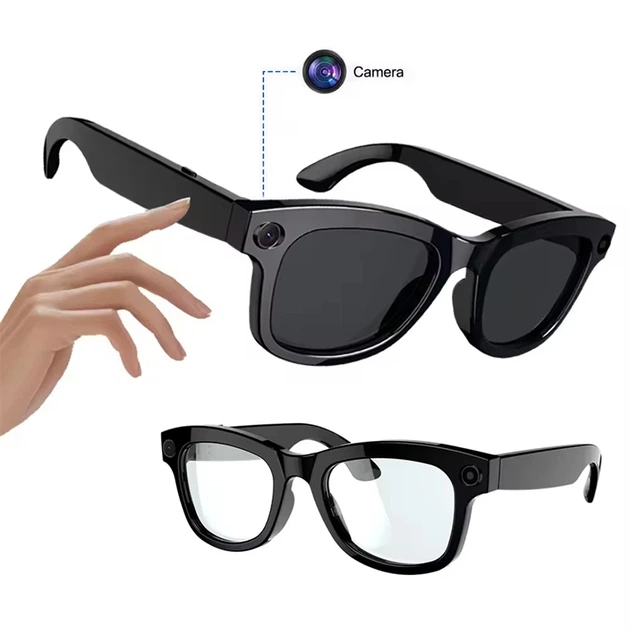 Розумні аудіо-окуляри Aspor G300 camera + (change black glass)- чорний - изображение 2