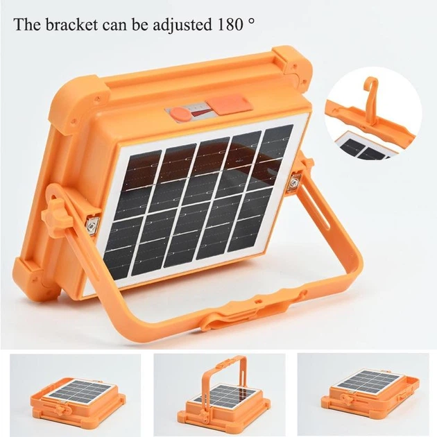 Аккумуляторный прожектор Светодиодный Solar LED фонарь PowerBank с солнечной панелью 2400mAh - изображение 7