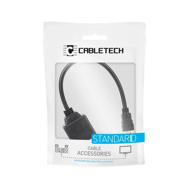 Адаптер HDMI - 2x HDMI 20см Cabletech (KOM0950) - Фото 2 Адаптер HDMI - 2x HDMI 20см Cabletech (KOM0950) - изображение 2