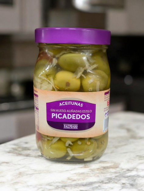 Оливки без косточки Hacendado Aceitunas Sin Hueso Aliñadas Estilo Picadedos пикантные 750 г - Фото 1 Оливки без косточки Hacendado Aceitunas Sin Hueso Aliñadas Estilo Picadedos пикантные 750 г - изображение 1