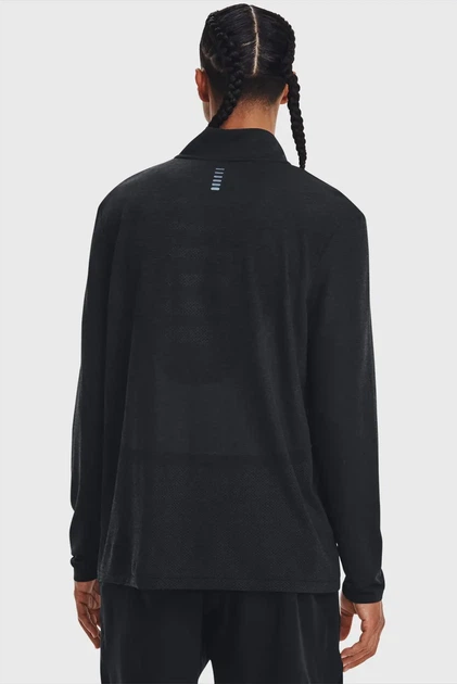 Чоловіча чорна кофта спортивна UA SEAMLESS STRIDE 1/4 ZIP Under Armour XL 1378168-001 - зображення 3